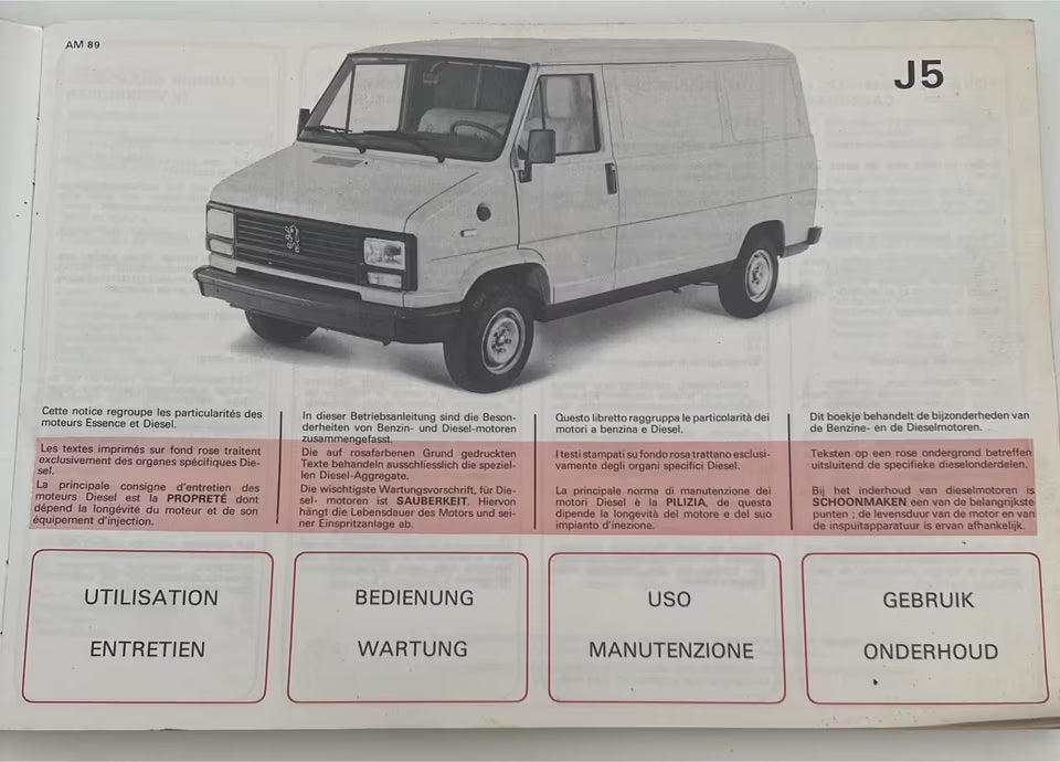 Betriebsanleitung Peugeot J5