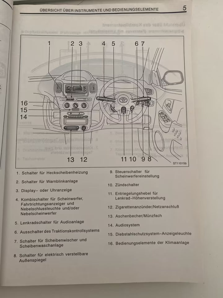 Betriebsanleitung Toyota Yaris 2003/deutsch