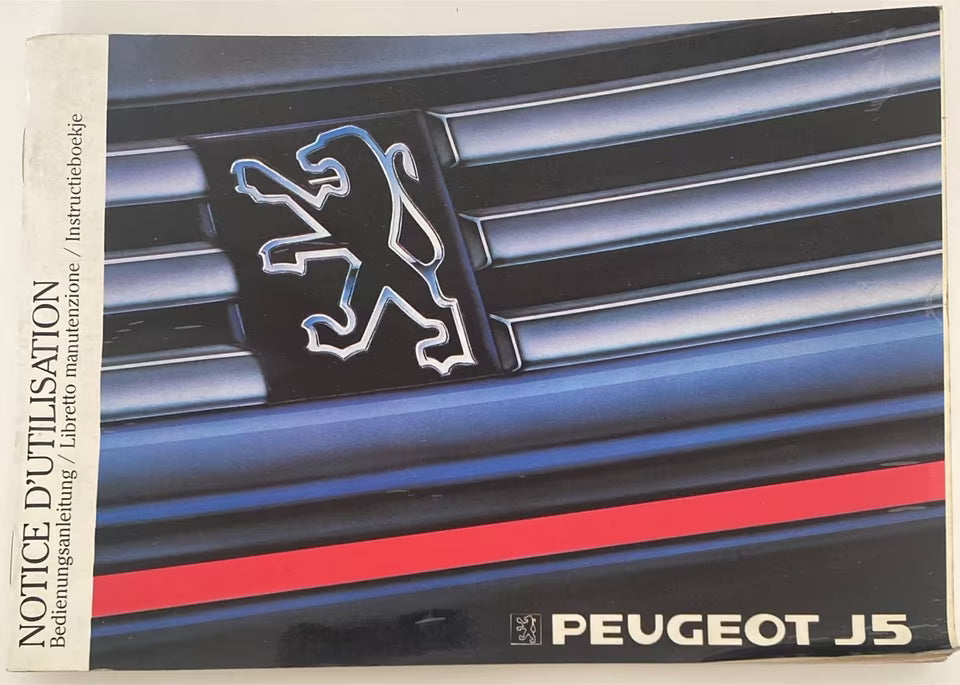 Betriebsanleitung Peugeot J5