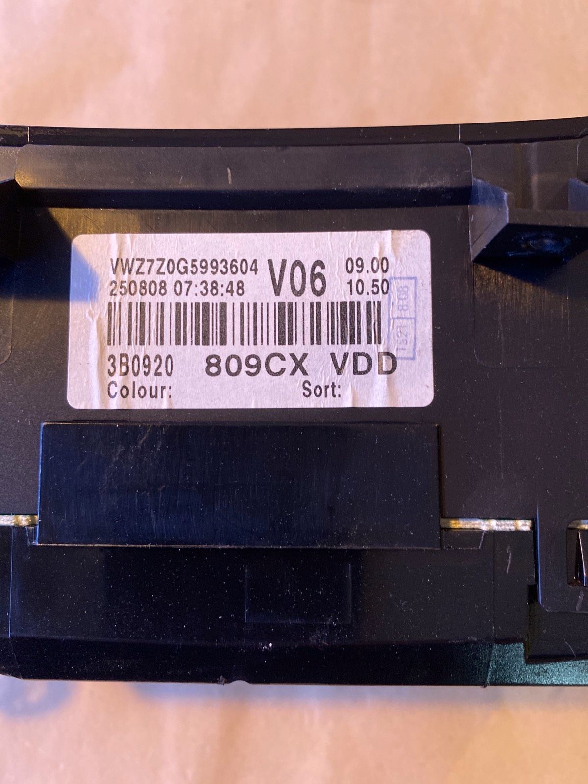 Original VW Passat 3BG 1,9 TDI Tacho Kombiinstrument  3B0920809