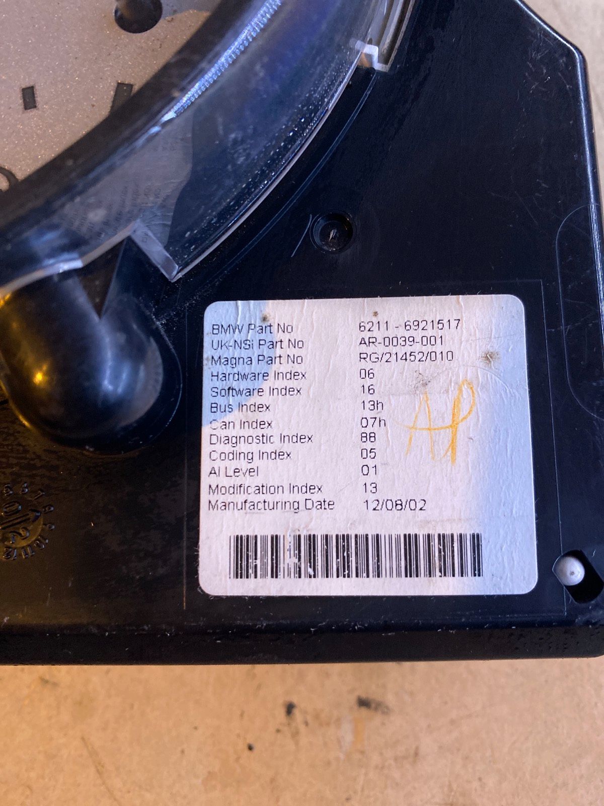 Mini Cooper Tachometer