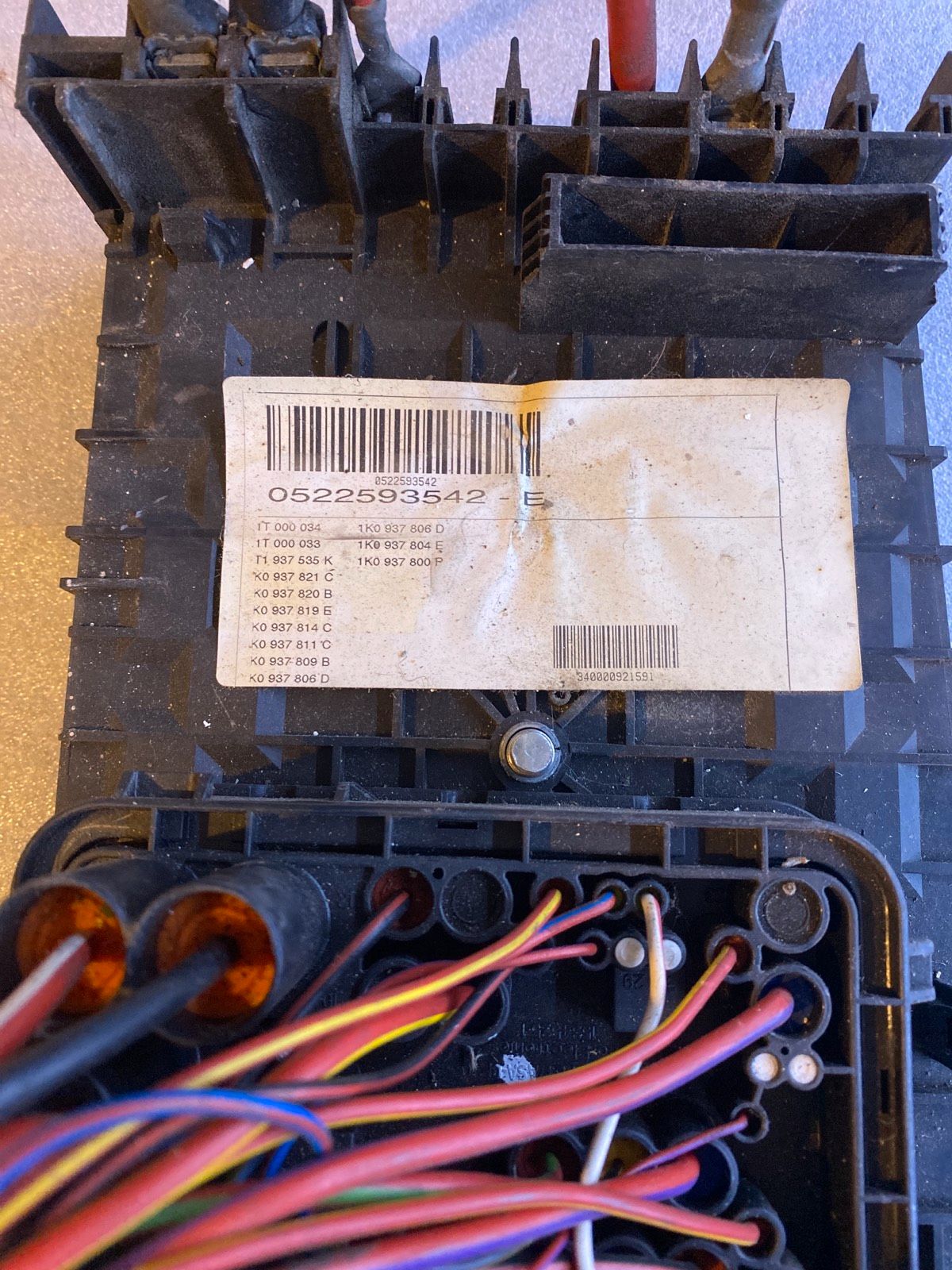 VW Touran Sicherungskasten 017181301 017181281
