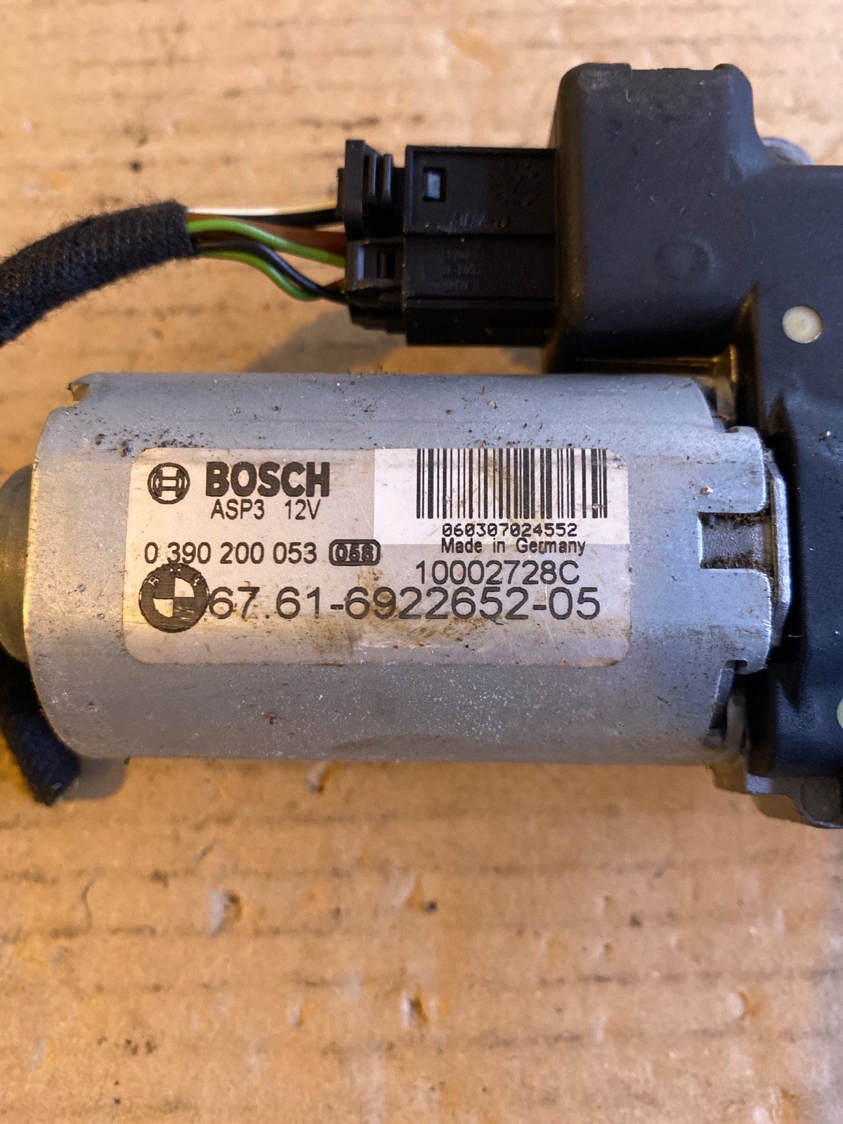 BMW E91 Schiebedachmotor 0390200053   6922652