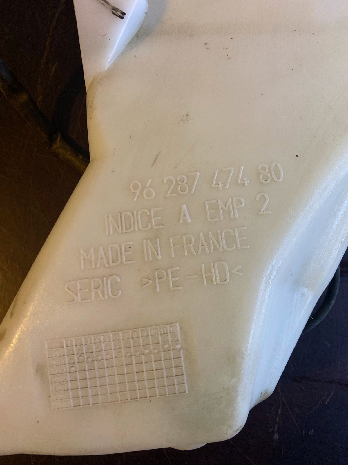 Peugeot 206 206CC Wischwasserbehälter 9628747480