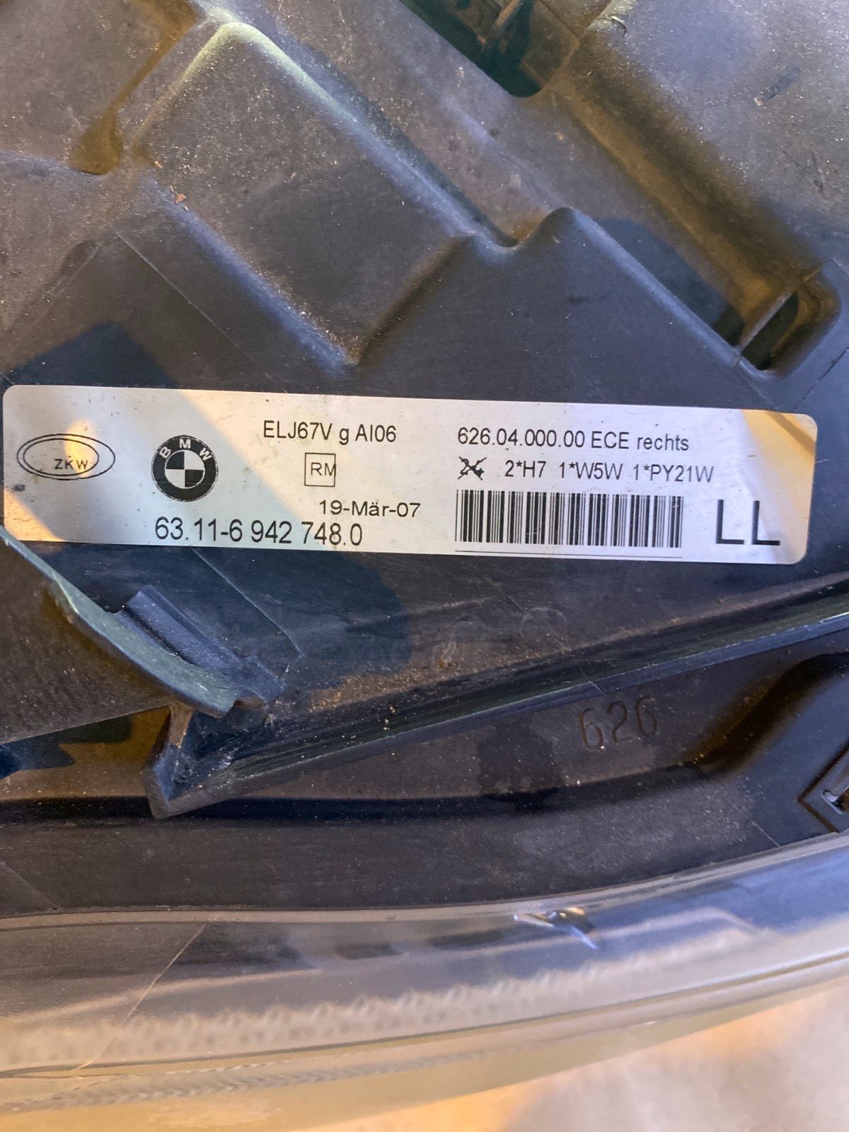 BMW E91 Frontscheinwerfer rechts 631169427480