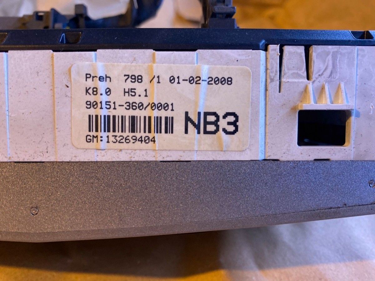 Opel Astra Heizungsbedienung 90151360 Bj 2008