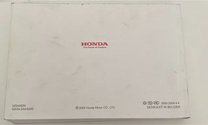 Honda Jazz Bedienungsanleitung 2004 Bedienungsanleitung Handbuch