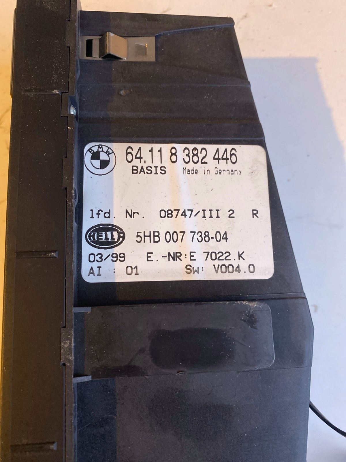BMW 3-er E46  HELLA Klimabedienteil 64.118382446
