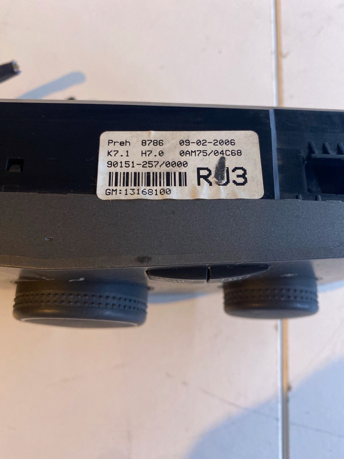 Opel Zafira B Heizungsbedienung 13168100