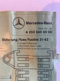 Mercedes W203 Sicherungsaufteilung A2035450000