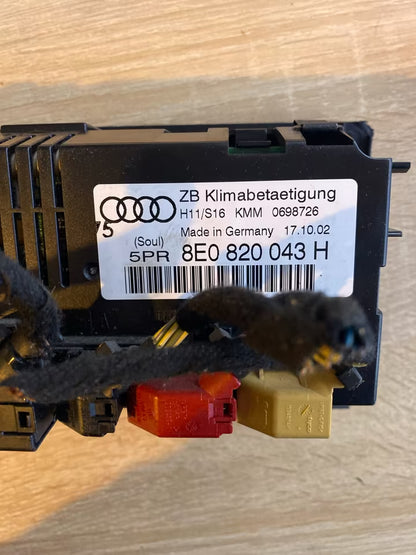 Audi A4 B6 Klimabedienung 8E0820043H