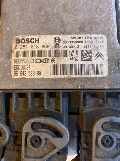 Citroen Jumper Motorsteuergerät 0281013869 9653958980 9664356980
